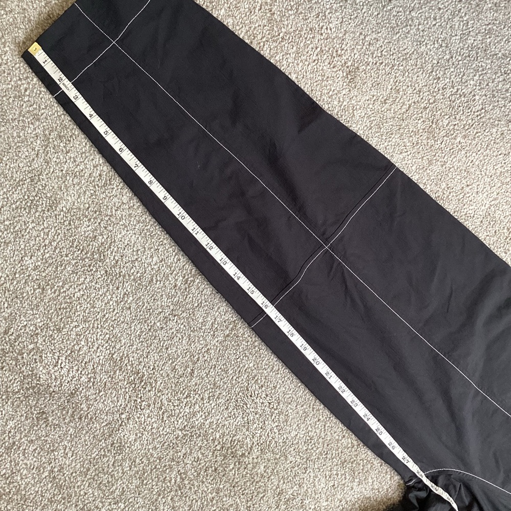 Ganni Elasticized Curve Trouser Pants Barrel Stitching High Rise Crepe Black XS - Picture 9 of 12